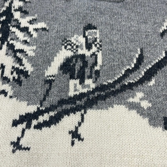 BABY GAP: Knit Sweater, Ski Jump. Size Toddler 5 Years. Gray/Cream. - Picture 6 of 7